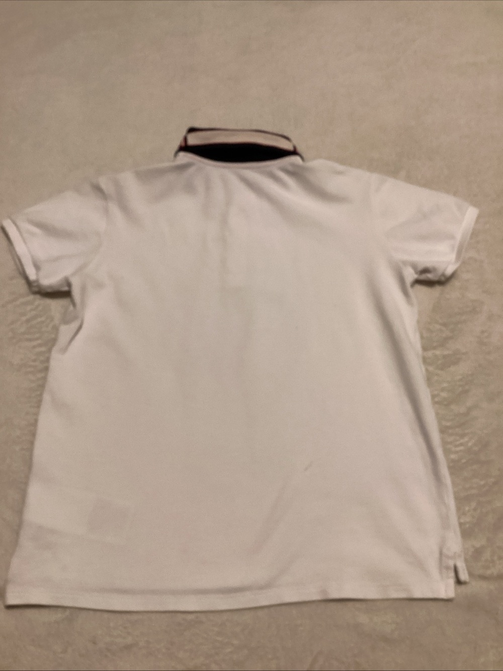 Gucci White Polo with Black Logo Collar and Red Trim - Picture 8 of 13